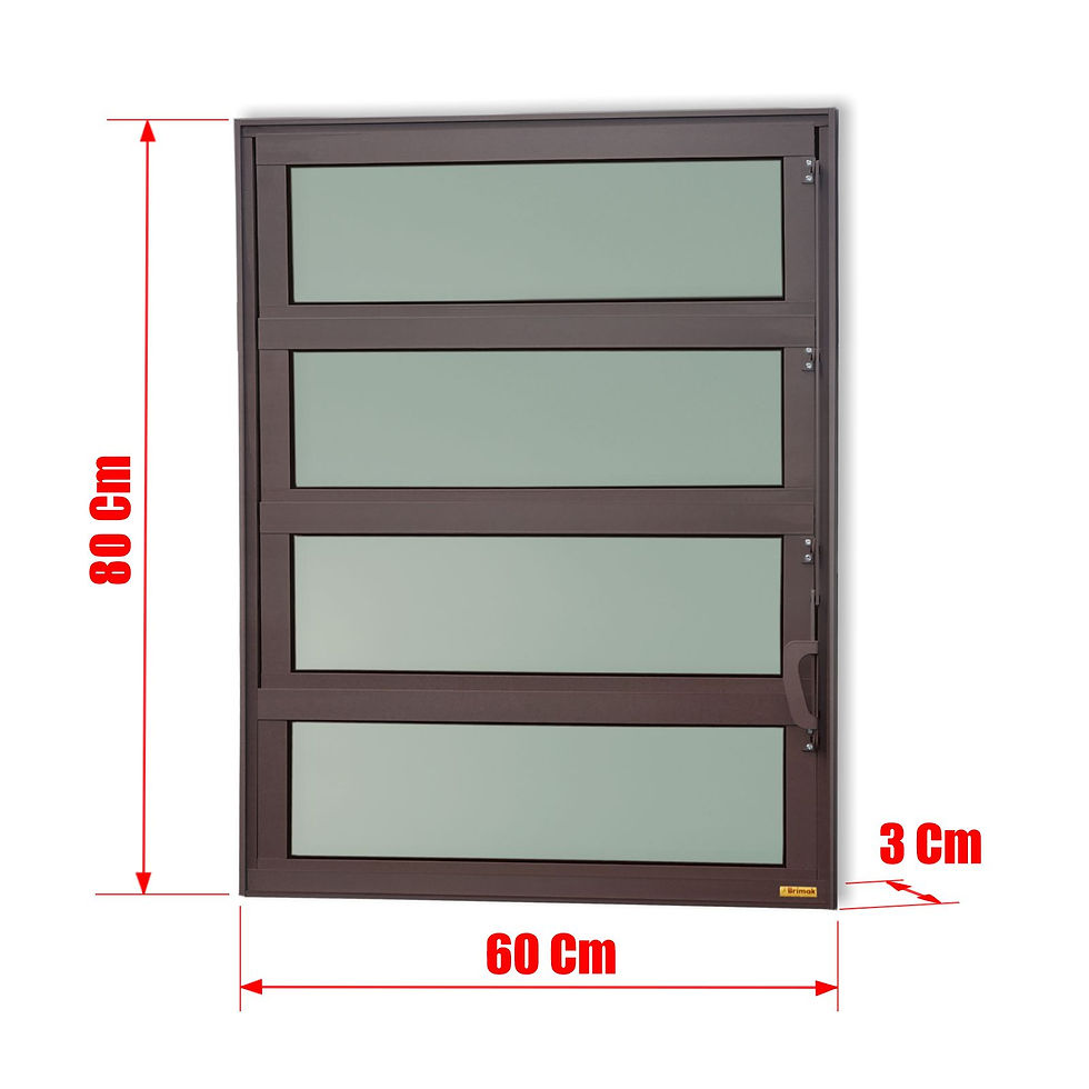 Miniatura: Basculante Alumínio 80 X 60 Elite V.Boreal Marrom Corten Brimak