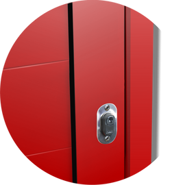 Miniatura: Porta de Correr Suspensa Lambril Dir L.25 Vermelha 210X90 Brimak