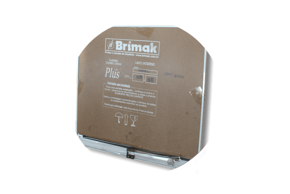 Miniatura: Maxim-Ar Alumínio 2Seções C/Bande. 80 X 120 Plus V.Boreal Anod.Brilhante Brimak