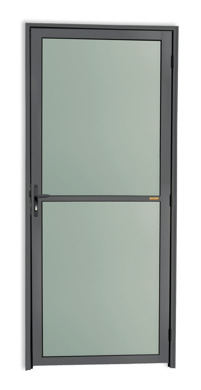 Porta Alumínio Vidrão E.Cinza 90 V.Boreal Brimak