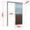 Miniatura: Porta Correr Susp.Meia Veneziana Meia Vidro Esq L.25 Mix Corten 210X80 Brimak