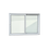 Miniatura: Janela Alumínio Elite 2 Folhas Moveis 100 X 100 V.Liso Branco Brimak
