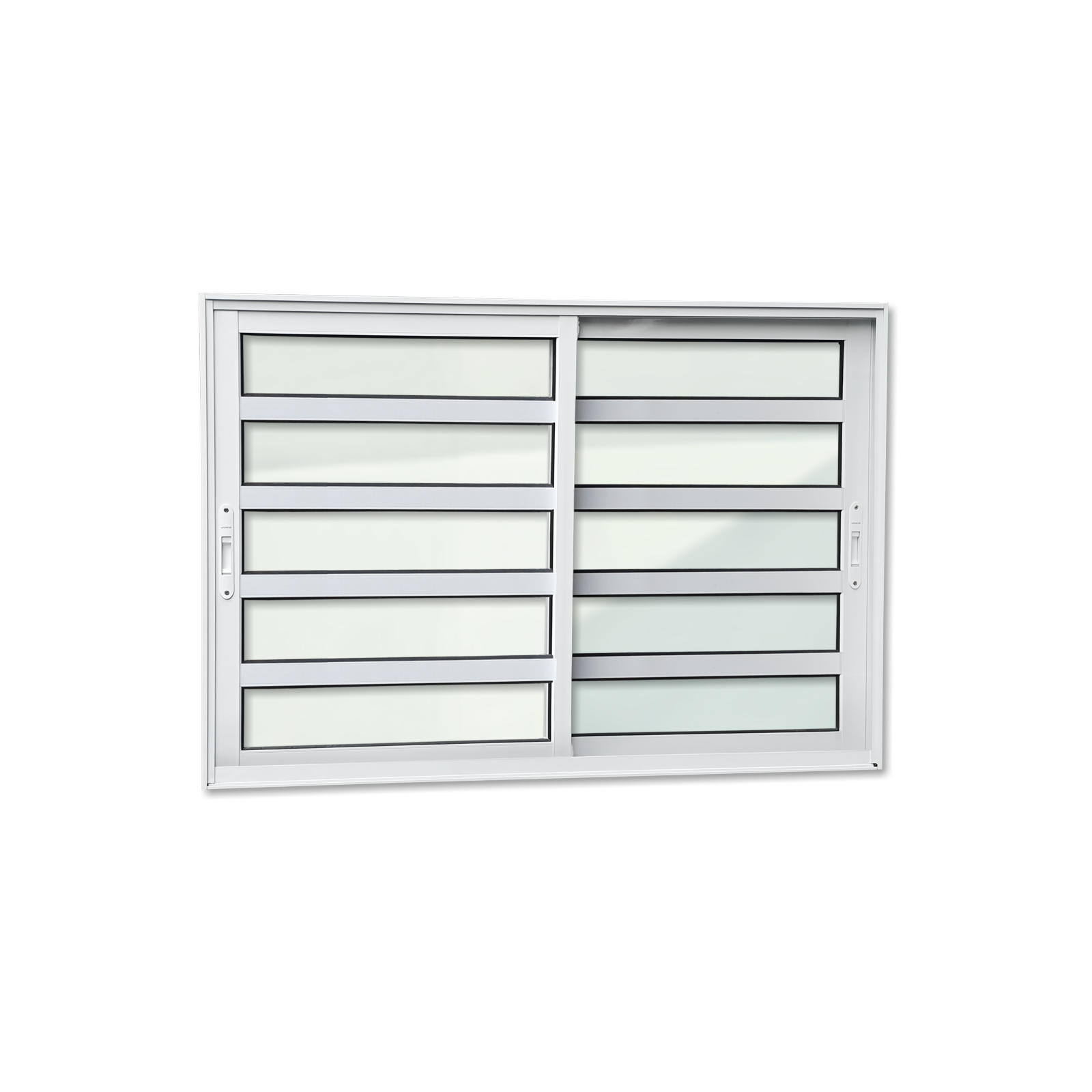 Janela Alumínio Elite C/Travessas 2 Folhas Moveis 100 X 100 V.Liso Branco Brimak