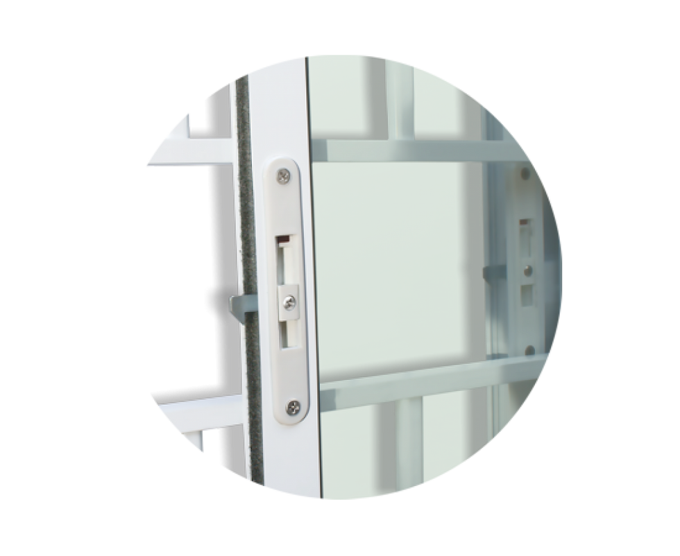 Miniatura: Janela Alumínio Confort 2F.C/Grade 120 X 120 V.Liso Branco Brimak