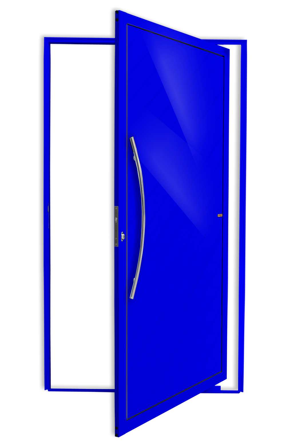 Porta Pivotante Alumínio Lambril Savana C/Puxador E.Azul 100 Brimak