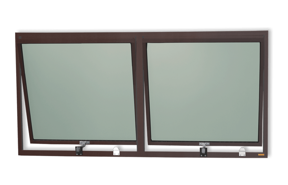 Maxim-Ar Alumínio 2Seções 60 X 120 Plus V.Boreal Marrom Corten Brimak