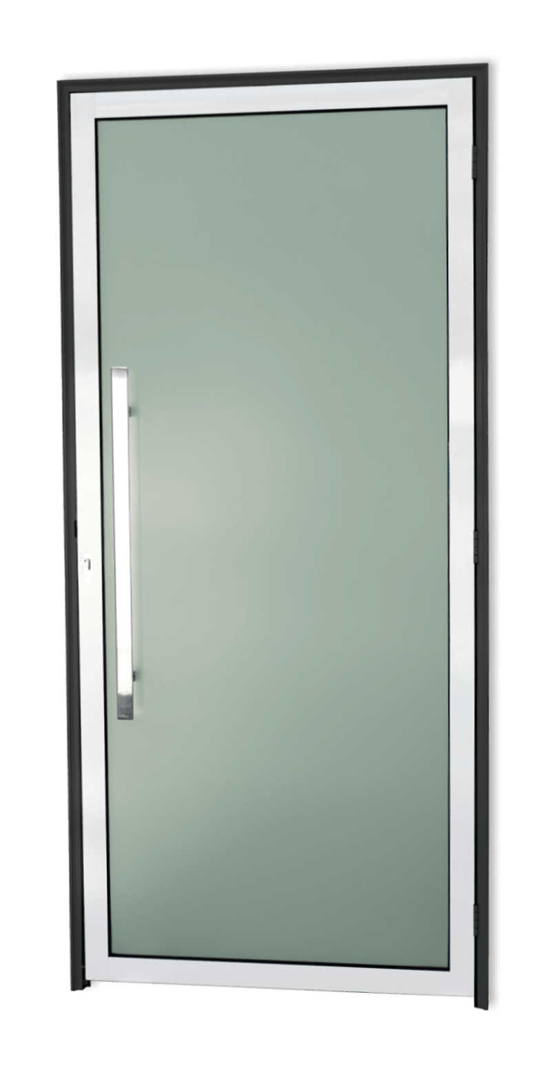 Porta Alumínio Murano C/Puxador E.Mix Preto 90 Brimak