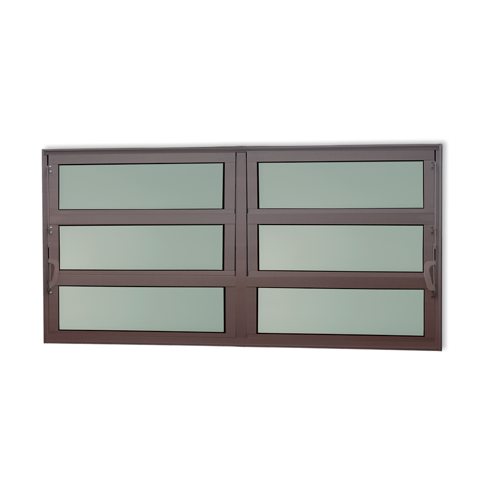 Miniatura: Basculante Alumínio 2 Seções 60 X 150 Elite V.Boreal Marrom Corten Brimak