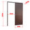 Miniatura: Porta de Correr Suspensa Lambril Esq L.25 Marrom Corten 210X70 Brimak
