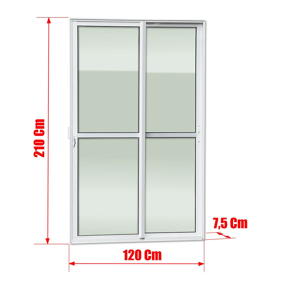 Miniatura: Porta Correr 2F.Moveis 210 X 120 Elite C/Fechadura Tetra V.Liso Branco Brimak