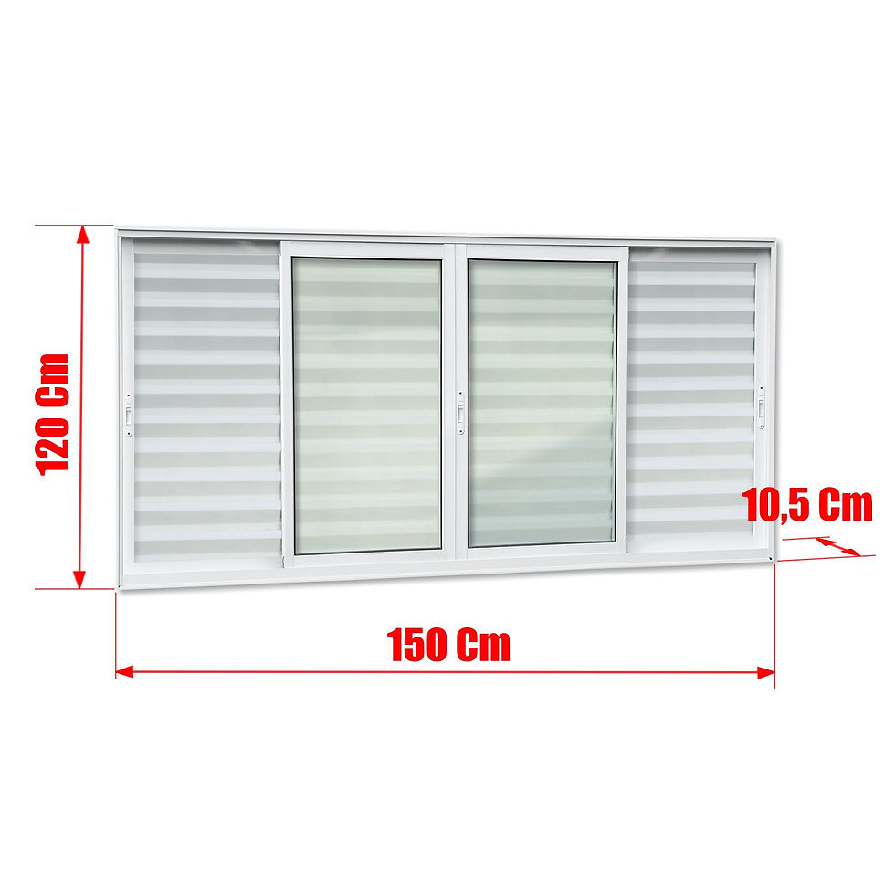 Miniatura: Veneziana Alumínio Elite 6 Folhas Moveis 120 X 150 V.Liso Branco Brimak