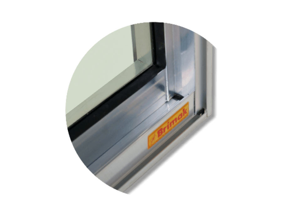 Miniatura: Janela Alumínio Confort 4F.100 X 200 V.Liso Preto Brimak