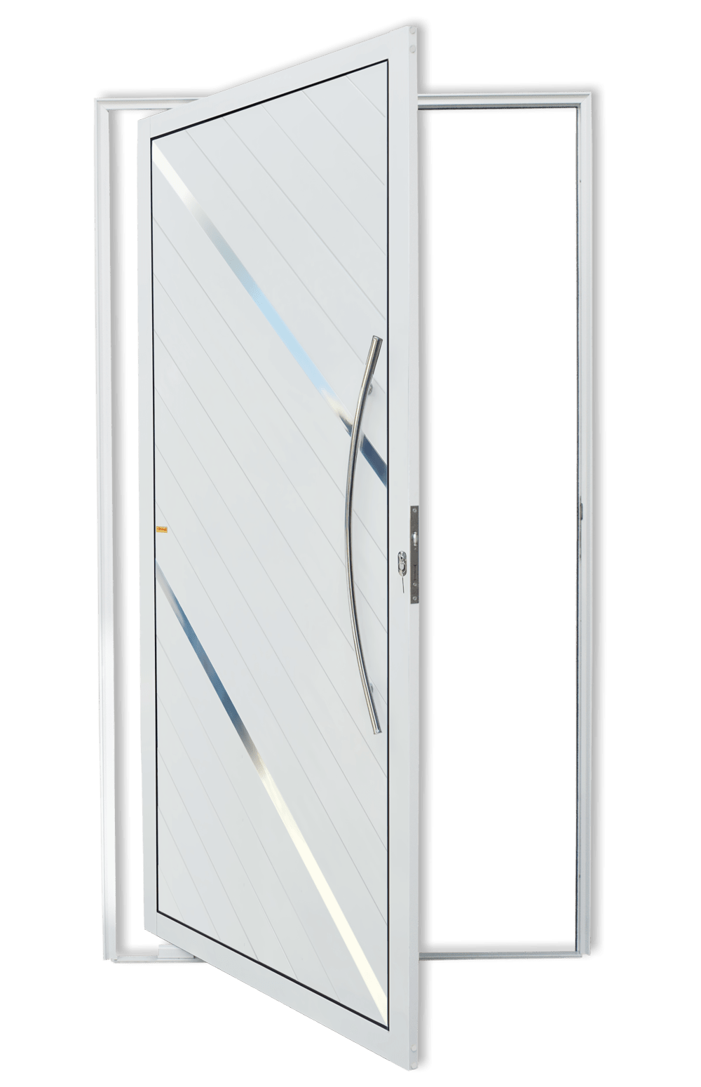 Porta Pivotante Alumínio Lambril Duna C/Puxador D.Branco 100 Brimak