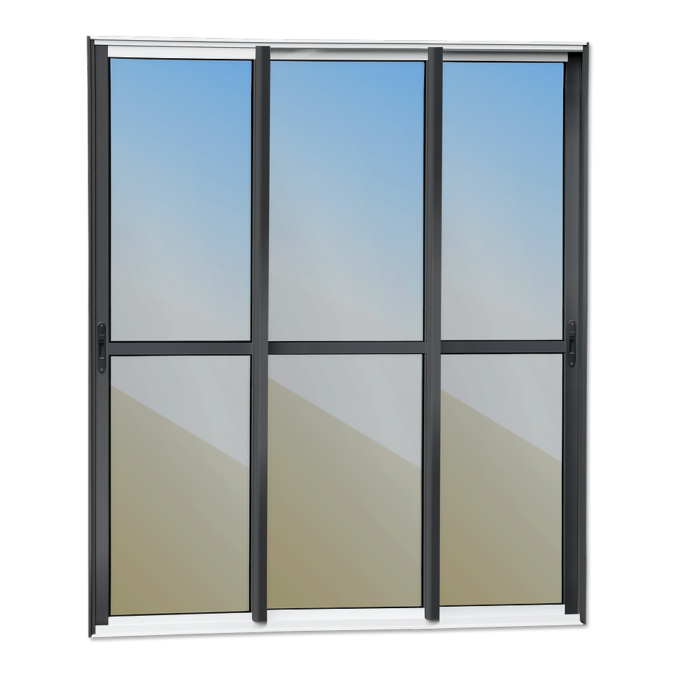 Porta Correr 3F.Móv.1/3 210 X 120 Elite C/Fecho Autom V.Reflex Mix Preto Brimak