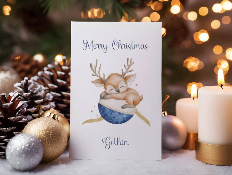 Thumbnail: Reindeer Bauble Card