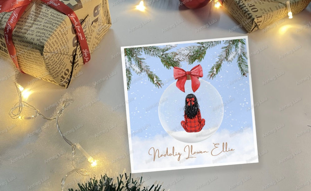 Snowstorm Girl Card