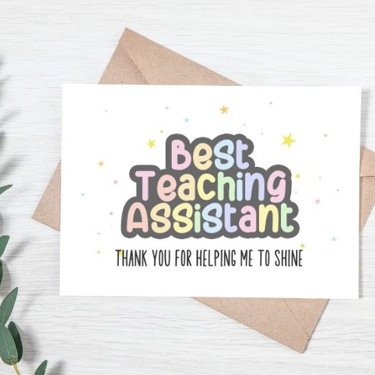 Thumbnail: Best Teacher / Teaching Assistant Card