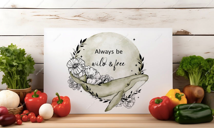 Thumbnail: Floral Whale Chopping Board