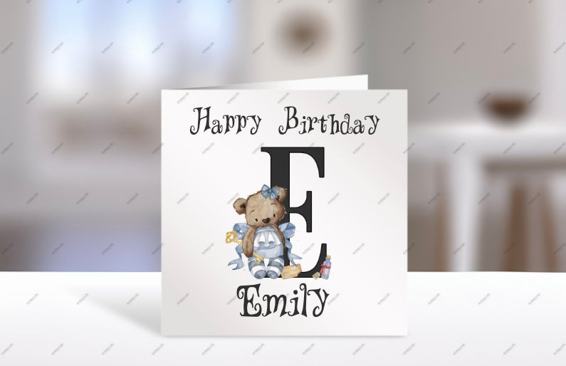 Thumbnail: Alice Themed Cute Bear  Card
