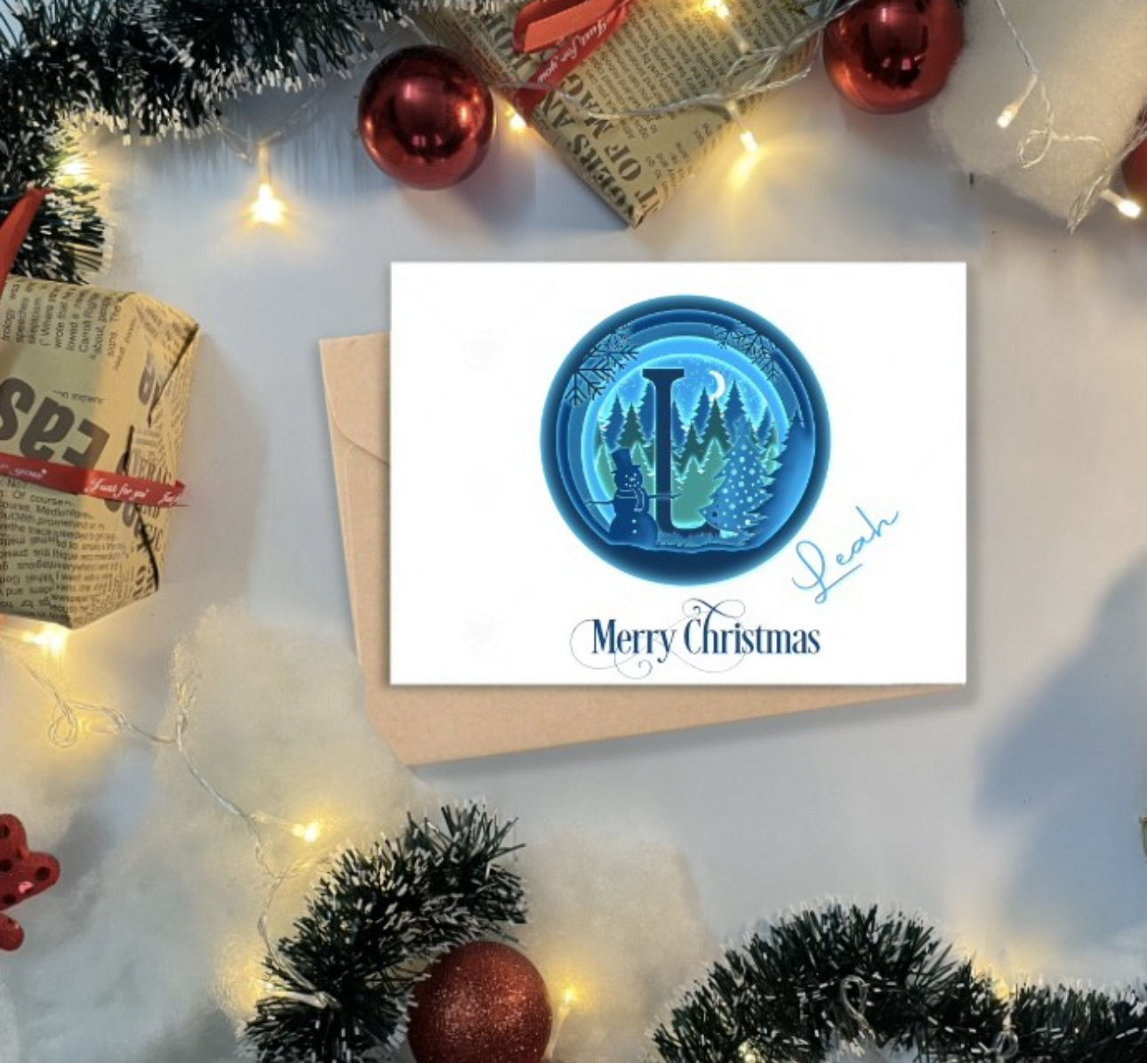 Winter Alphabet Card