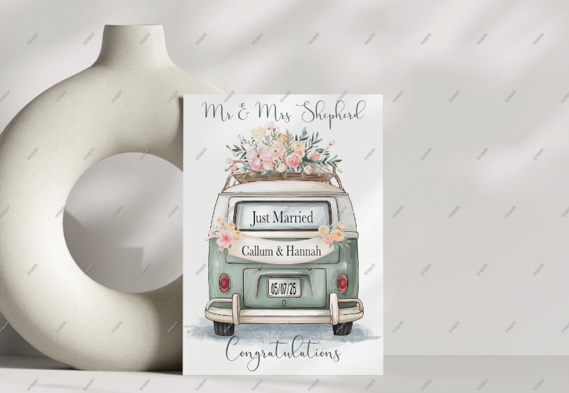 Thumbnail: Campervan Wedding Card