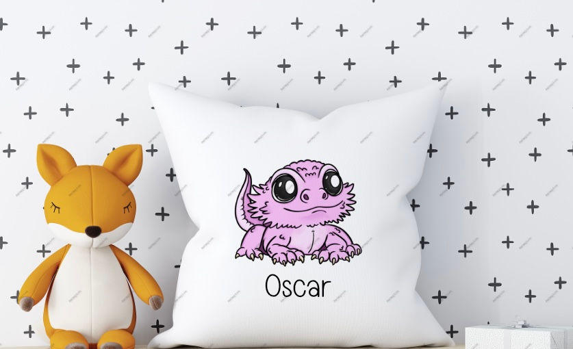 Thumbnail: Bearded Dragon Cushion (Velvet-Feel)