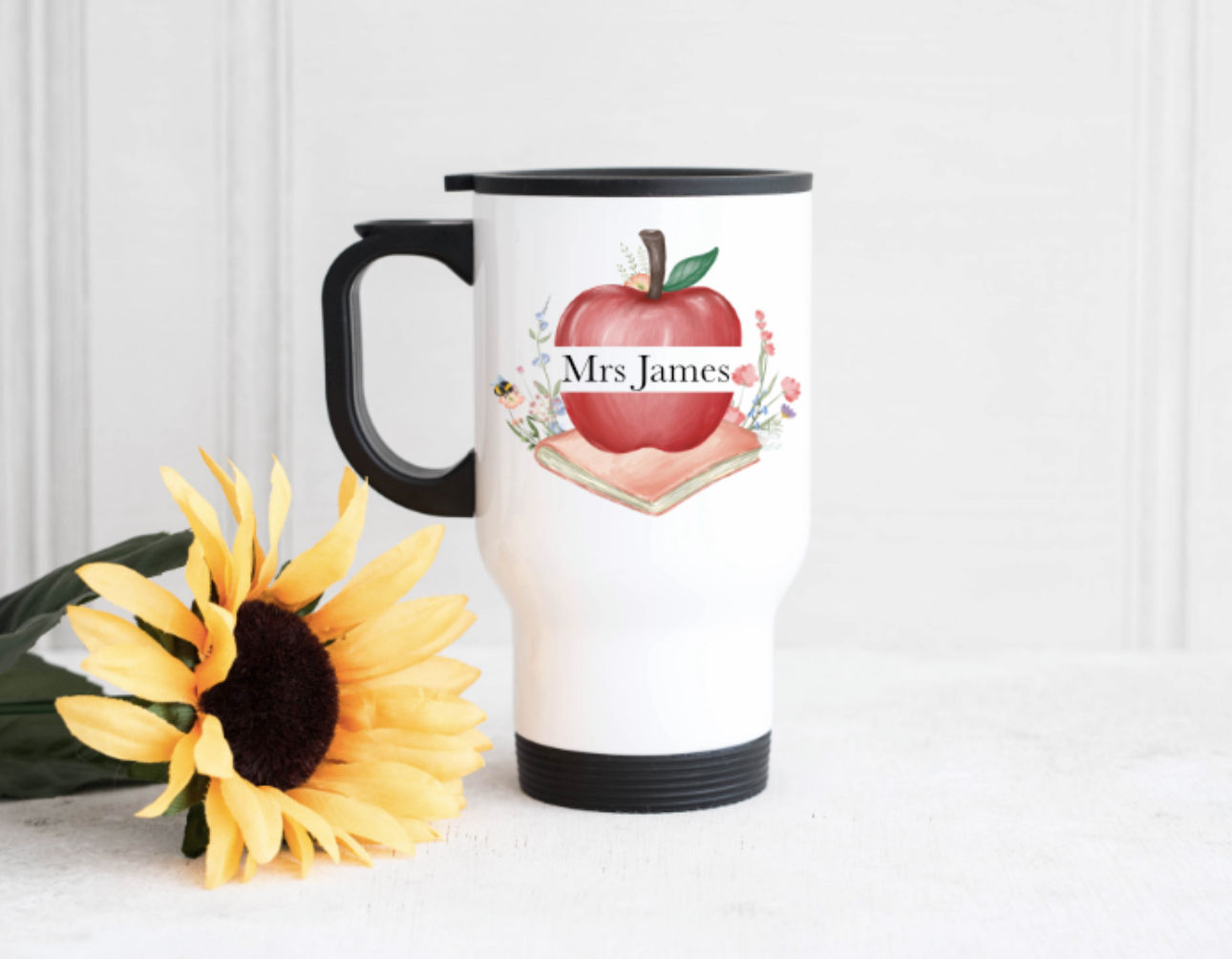 Apple for the Teacher Travel Mug