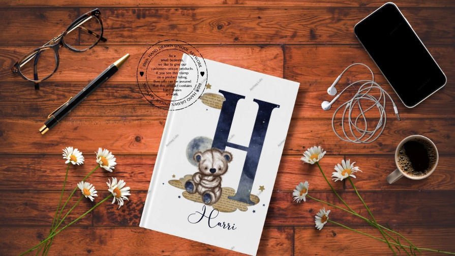 Mixed Media Bear Notebook