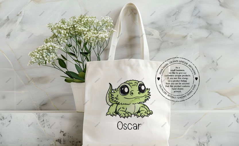Bearded Dragon Tote Bag