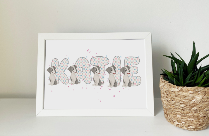 Cute Dog Print (excluding frame)