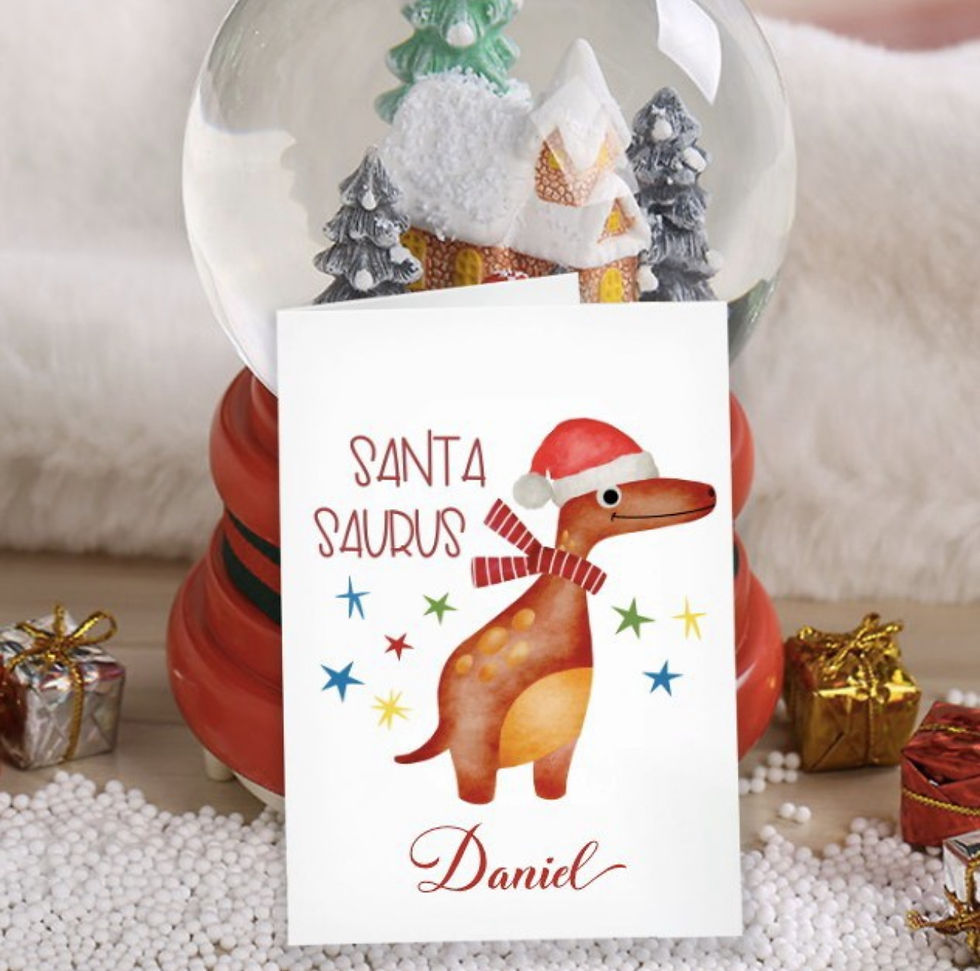 Thumbnail: Dinosaur Christmas Card