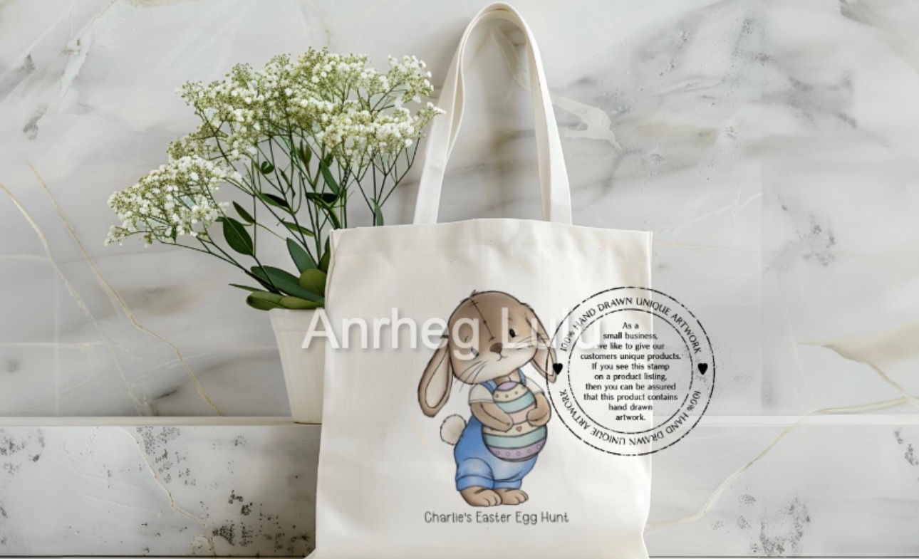 Egg Bunny Tote Bag