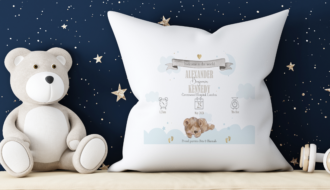Baby Stats Cushion