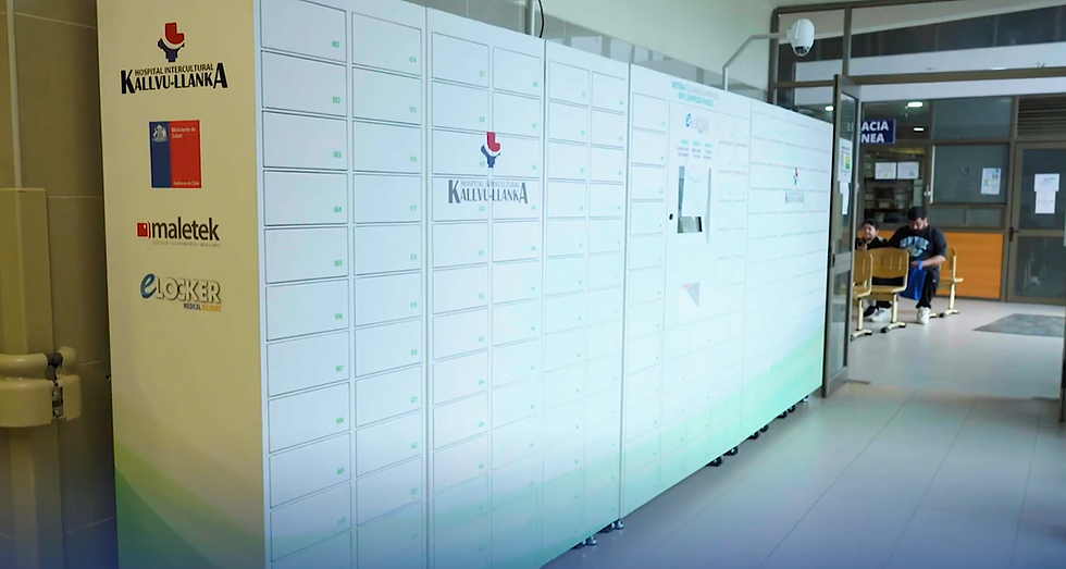 Instalación eLocker Maletek Hospital Intercultural Kallvu Llanka de Cañete