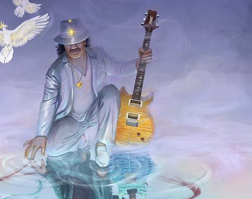 Carlos Santana painting