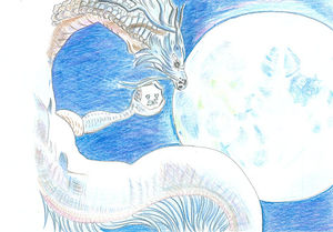 龍と月
風水アート