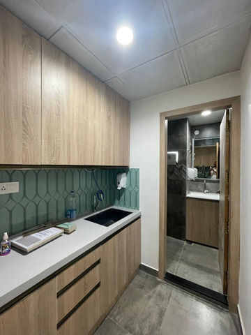 Stylish Kitchenette and Bathroom Design