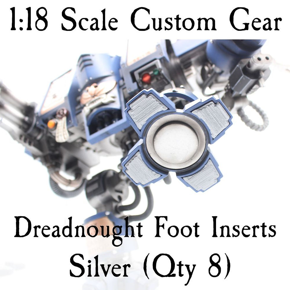 Dreadnought Foot Inserts Silver Qty 8 (JoyToy Scale