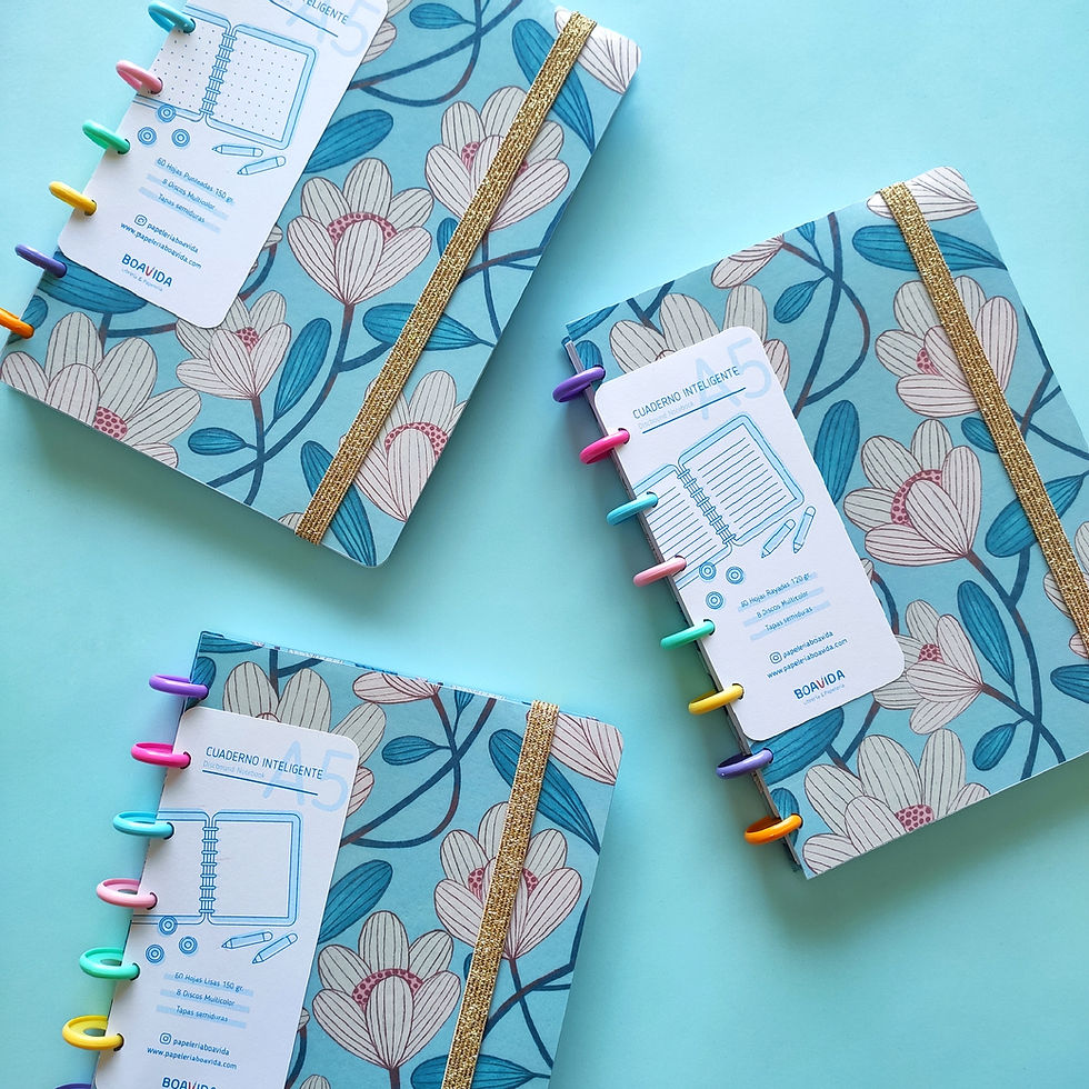 Cuaderno Inteligente Flores  Aquamarine A5