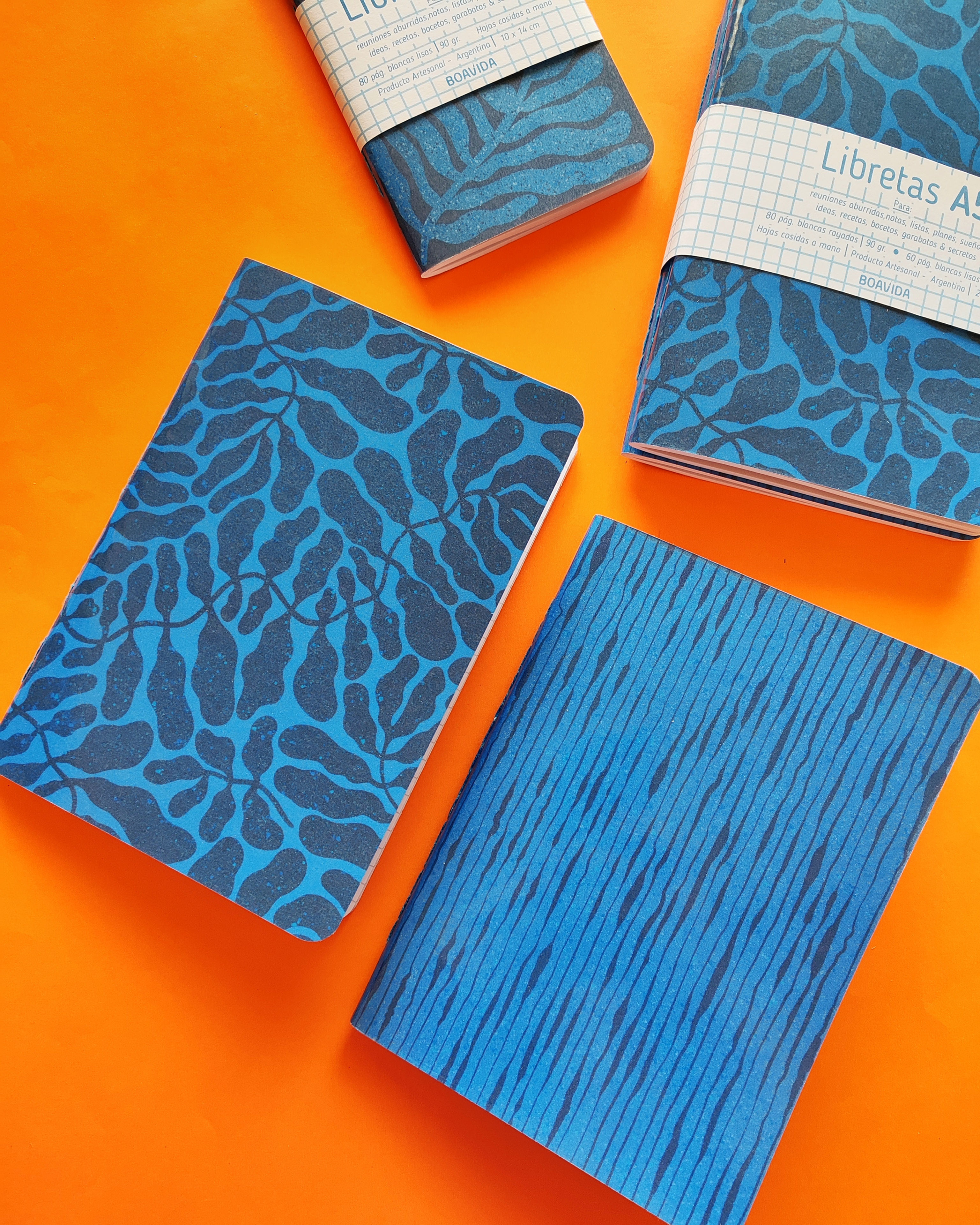 2 Libretas A5 - Bruma Azul (rayada + lisa)