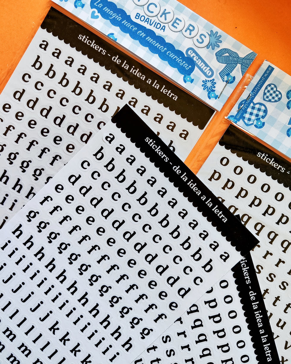 Miniatura: Sticker  "de la idea a la letra" -  letras de 5 mm negras