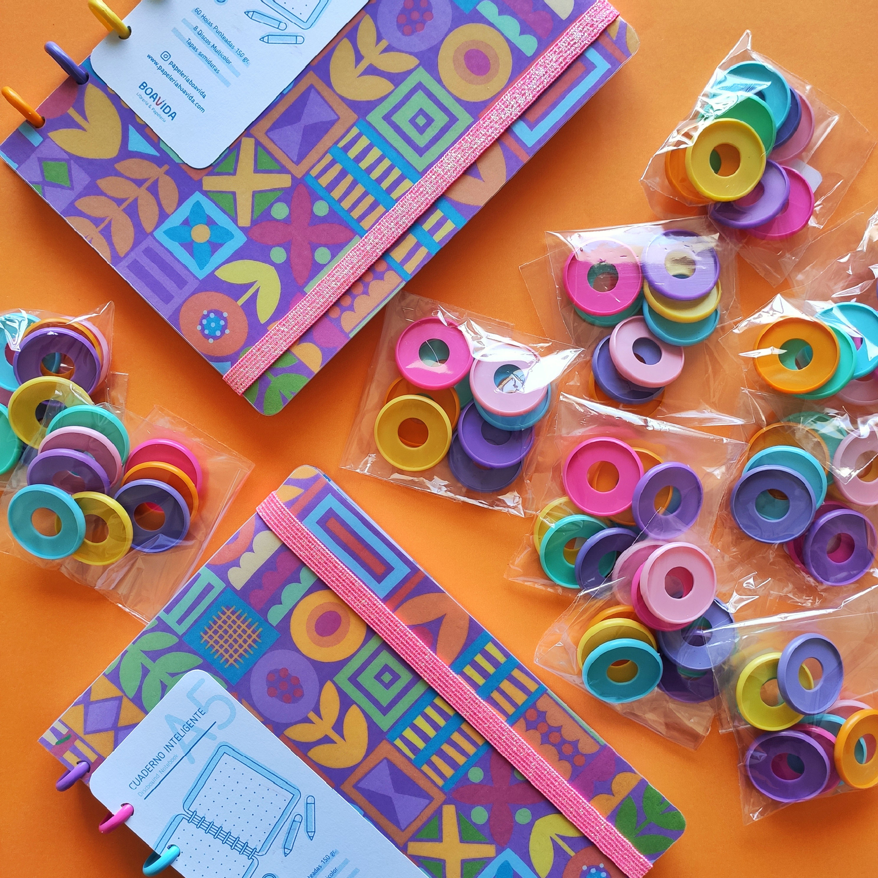 Discos de 30 mm / discos medianos MULTICOLOR x 8 unidades