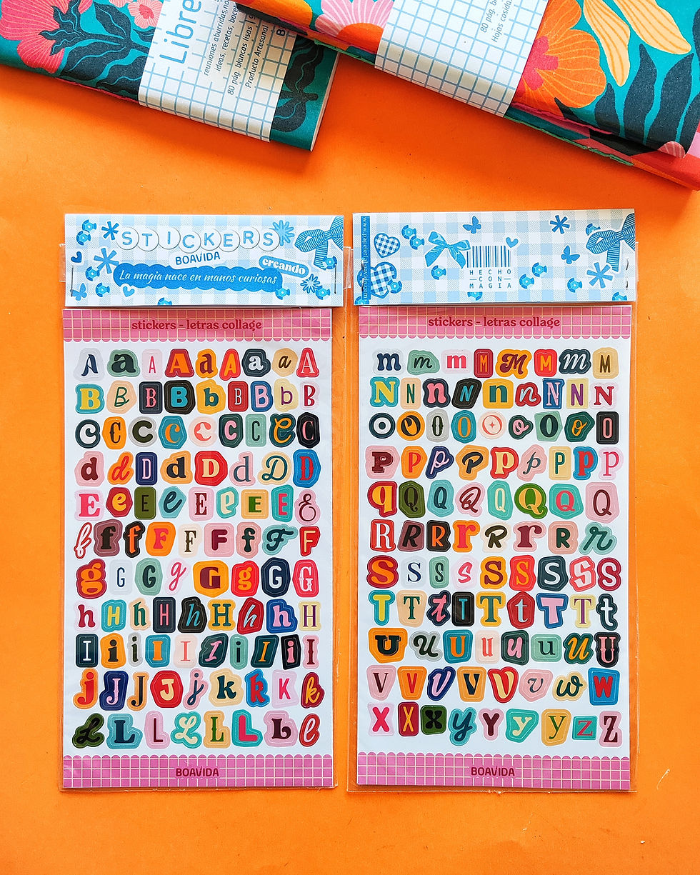 Miniatura: Sticker " letras collage" - Chispas de Color