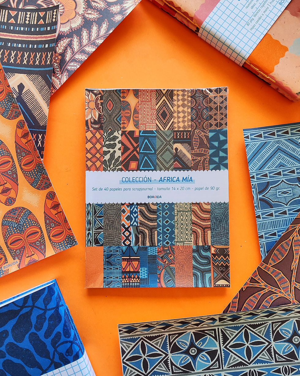 Miniatura: Set 40 papeles para scrap -  " Africa Mía "