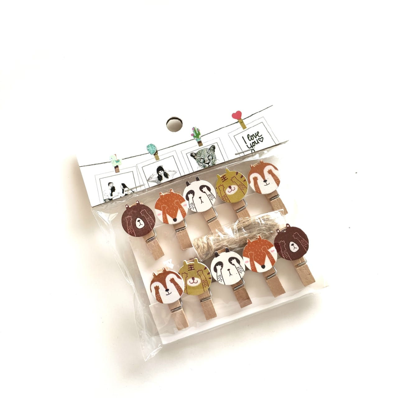 Broches madera animalitos