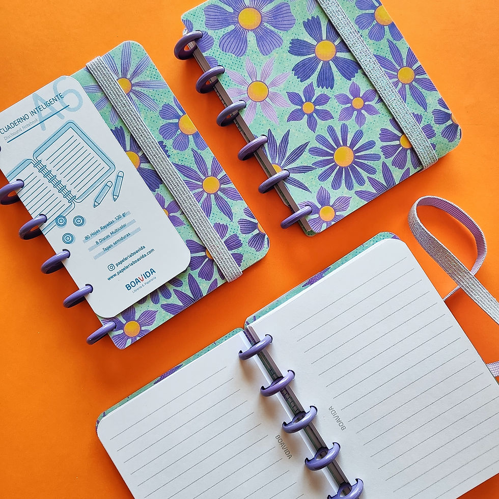 Miniatura: Cuaderno Inteligente A6 - (10,5 x 15  cm) Jardín de Violetas