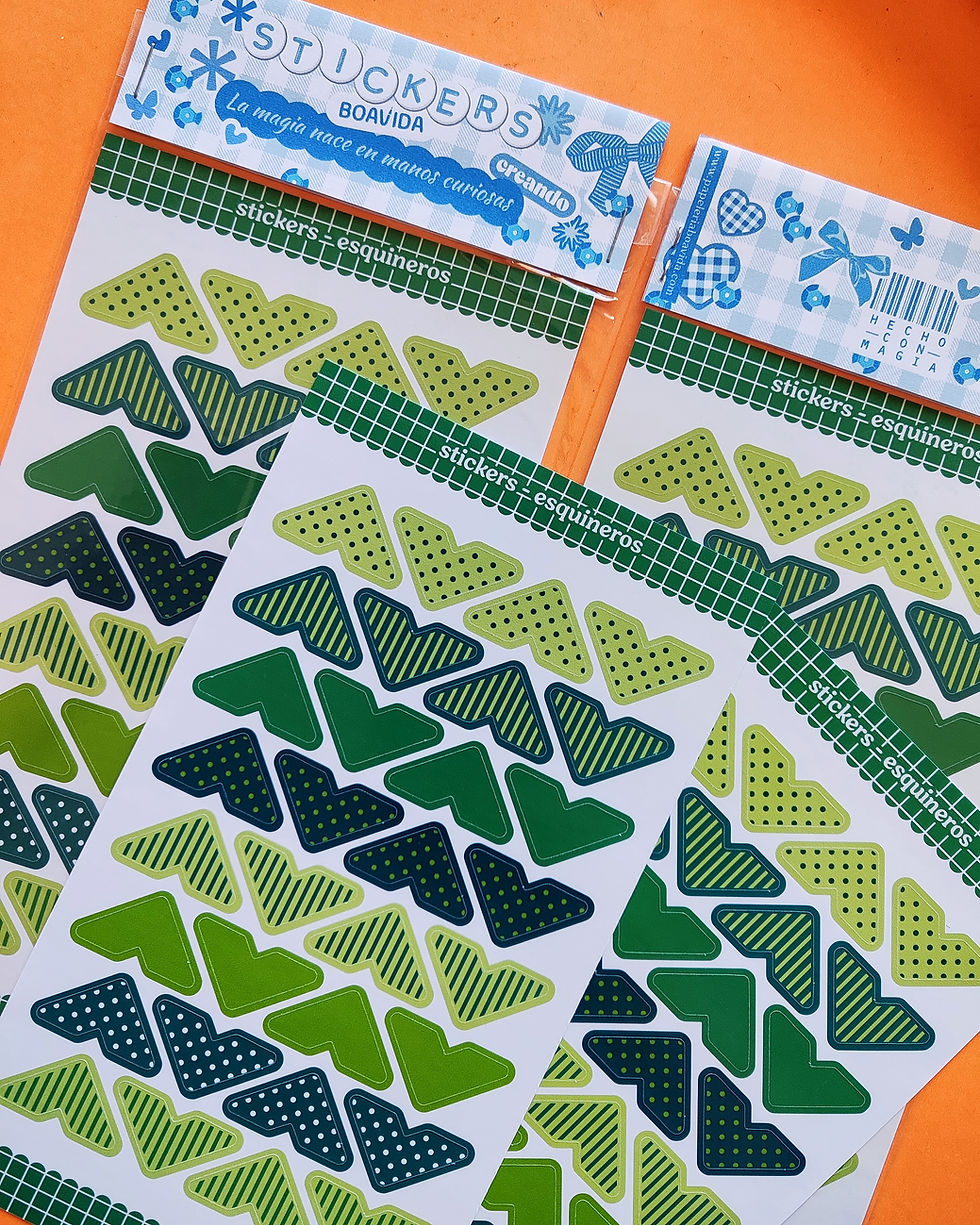Miniatura: Sticker  " esquineros de fotos " -  aqua green