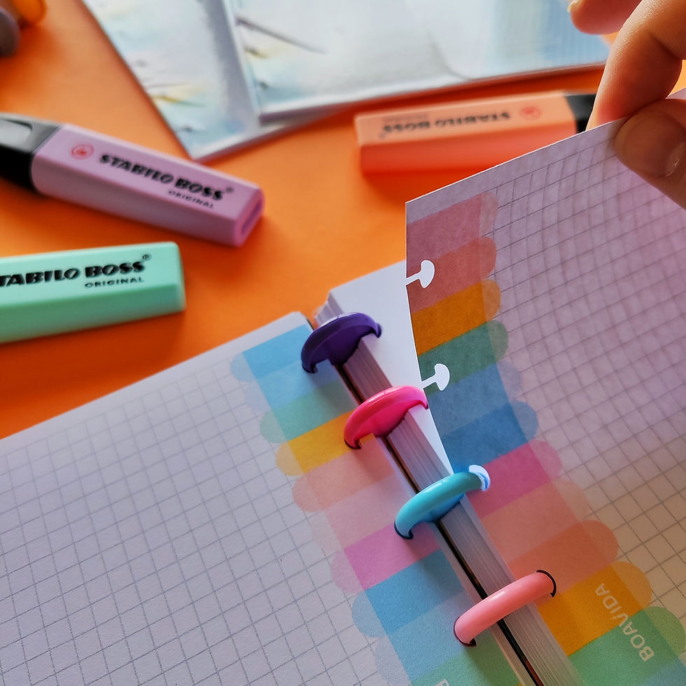 Miniatura: Repuesto Hoja cuadriculado  A5 detalle en colores