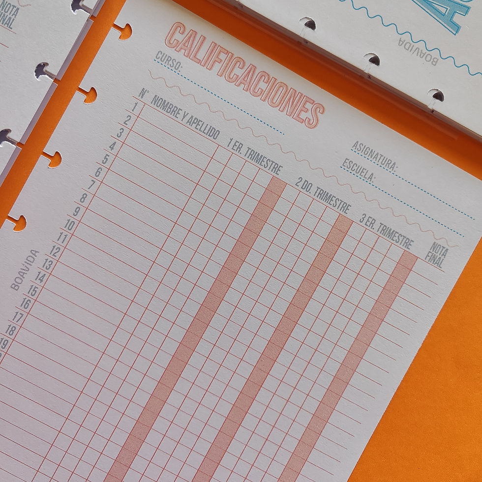 Miniatura: Planner A5 Asistencias Docente + calificaciones