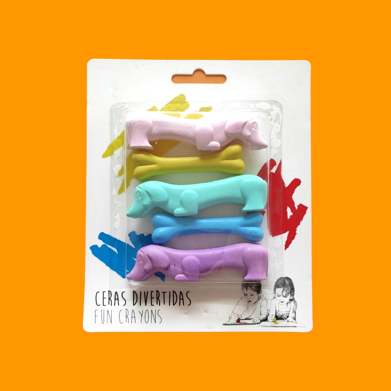 Crayones perrito salchicha pastel